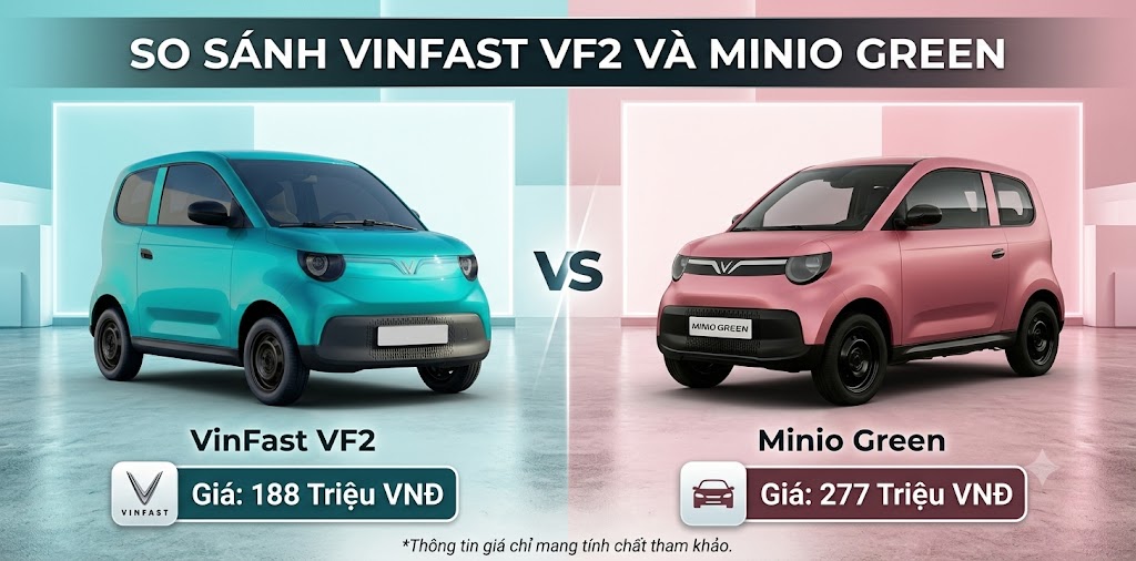 so sanh vinfast vf2 va minio So Sánh VinFast VF2 Và Minio